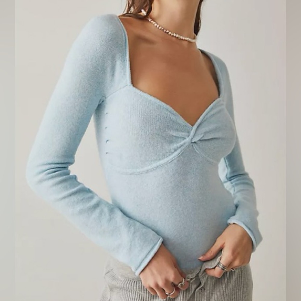 Baby Blue Free People Bodysuit
